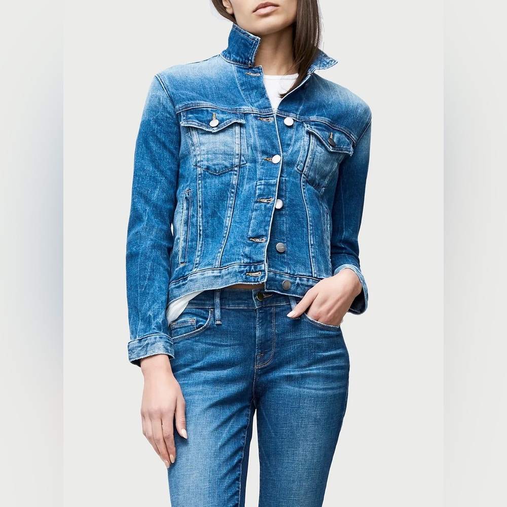 Frame Le Vintage Denim Jacket in Waltham Way - Picture 4 of 12